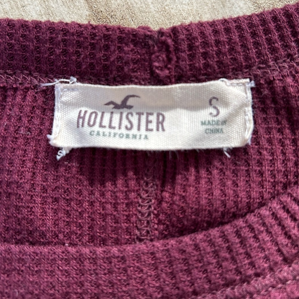 Hollister Burgundy Long Sleeve Top - Picture 6 of 8